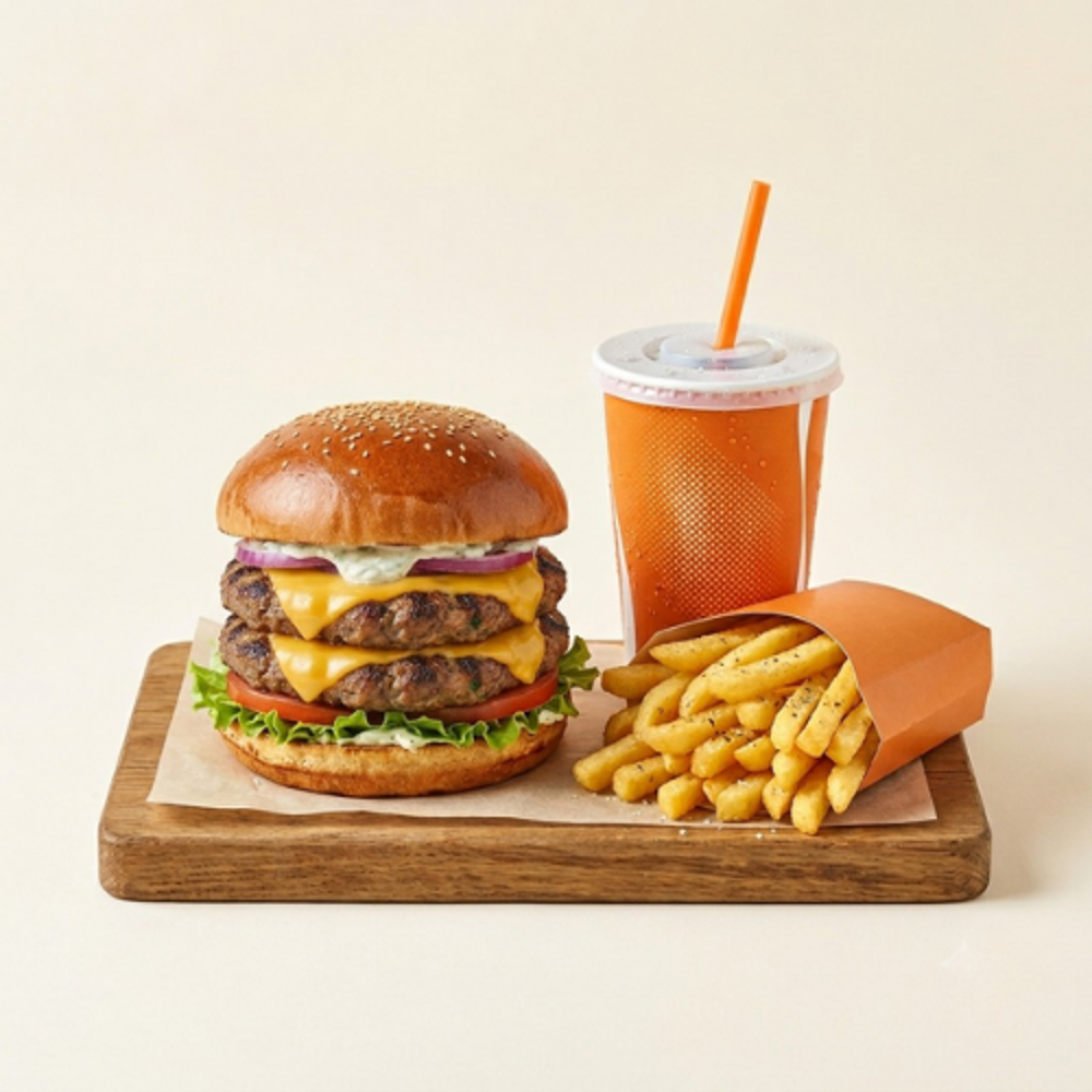 Çift Köfte Burger Menü